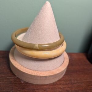 Vintage Tan Cream Bangles 3", 1/4" wide bracelet Trending